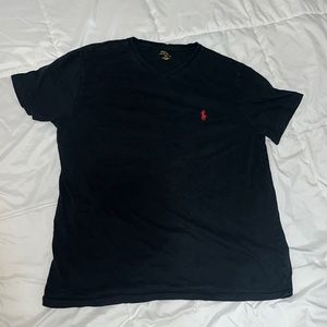 Ralph Lauren polo plain, black and red men’s large T-shirt
